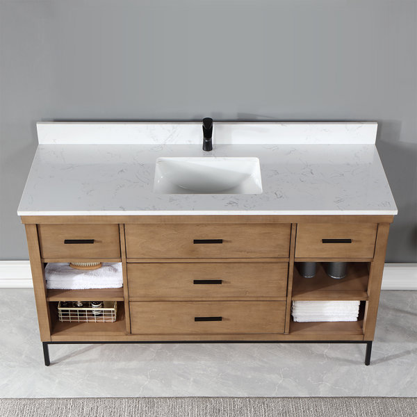 Latitude Run® Audey 60'' Freestanding Single Bathroom Vanity with